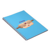 Cute deegroller en deeg pastgebak cartoon notitieboek (Rechterzijde)