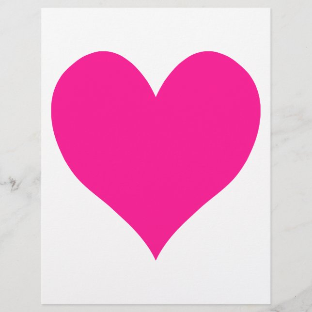 Cute Deep Pink Heart (Voorkant)