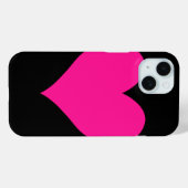 Cute Deep Pink Heart Case-Mate iPhone Case (Achterkant (horizontaal))