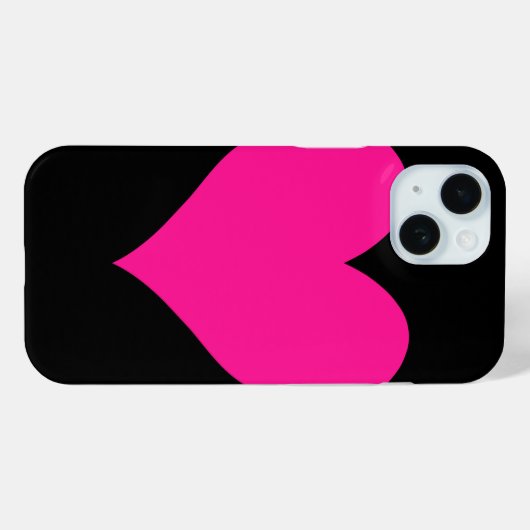 Cute Deep Pink Heart Case-Mate iPhone Case (Achterkant (horizontaal))