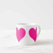 Cute Deep Pink Heart Espresso Kop (Voorkant rechts)