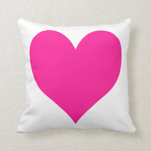 Cute Deep Pink Heart Kussen