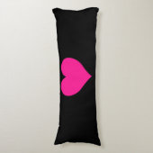 Cute Deep Pink Heart Lichaamskussen (Voorkant Verticaal)