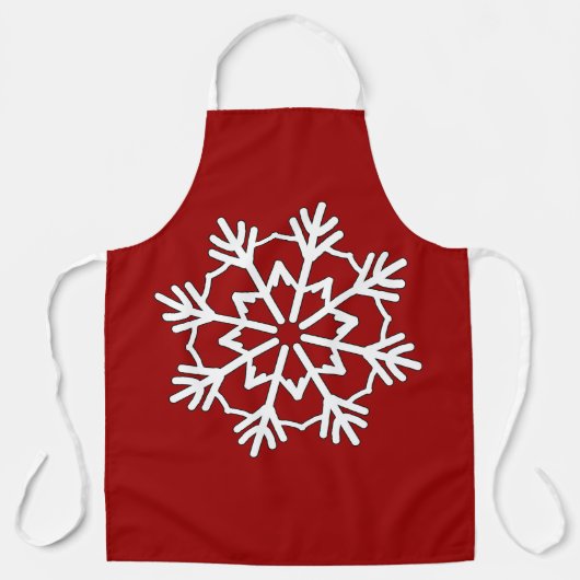 Cute Deep Red Snowflake Design Schort (Voorkant)