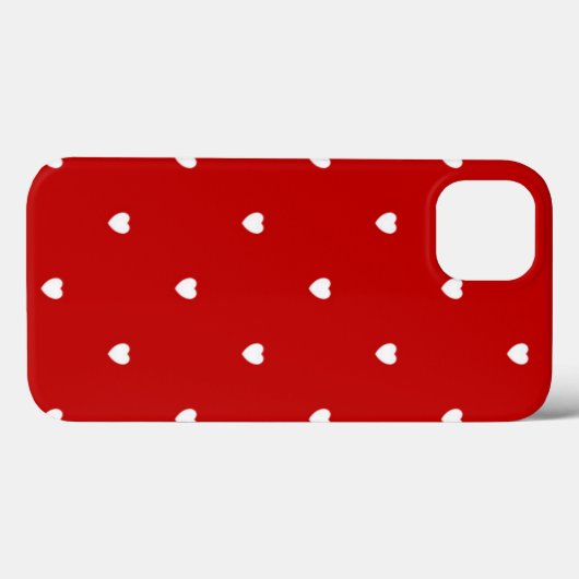 Cute Deep Red Valentijnsdag Heart Pattern Case-Mate iPhone Case (Achterkant (horizontaal))