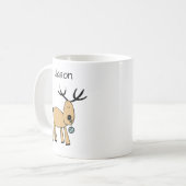 Cute Deer Add Jouw naam Koffiemok (Voorkant links)