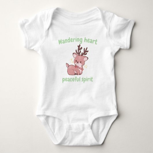 Cute Deer Baby Bodysuit–Soft & Sweet Forest Style Romper (Voorkant)