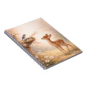 Cute Deer Bird Nest Aesthetic Notebook | Notitieboek (Rechterzijde)
