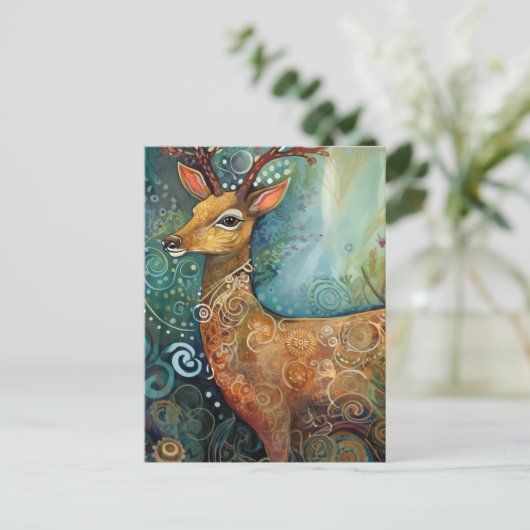 Cute Deer Briefkaart (Staand voorkant)