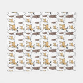 Cute deer Buck Bull Elk Hand Drawn Baby Nursery Fleece Deken (Voorkant (Horizontaal))