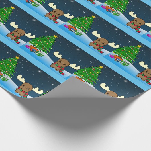 Cute Deer Cadeaupapier (Hoek)