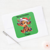cute deer Christmas holiday Sticker (Envelop)