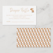 Cute Deer Diaper Raffle Baby shower Game Informatiekaartje (Voorkant / Achterkant)
