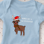 Cute Deer Drawing Baby 1st Kerstmis Romper