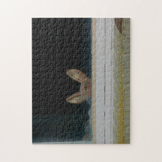 Cute Deer Face Statue Peking Thru Window Legpuzzel (Verticaal)