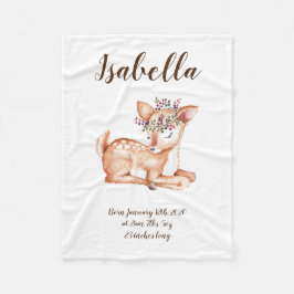 Cute Deer Fleece Blanket Deken