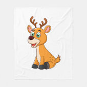 Cute Deer Fleece Deken (Voorkant)