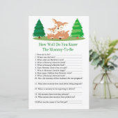 Cute Deer Hoe goed ken je het baby shower spel? (Staand voorkant)