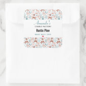 Cute Deer in Whimsical Forest Pattern Candle Vierkante Sticker (Tas)