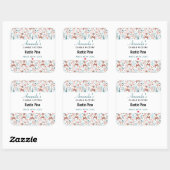 Cute Deer in Whimsical Forest Pattern Candle Vierkante Sticker (Vel)