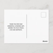 Cute Deer in Whimsical Forest Pattern Dank u Briefkaart (Achterkant)