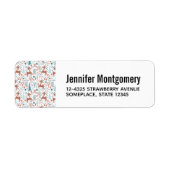 Cute Deer in Whimsical Forest Pattern Etiket (Voorkant)