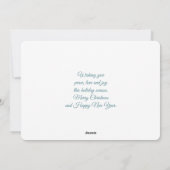 Cute Deer in Whimsical Forest Pattern Feestdagenkaart (Achterkant)