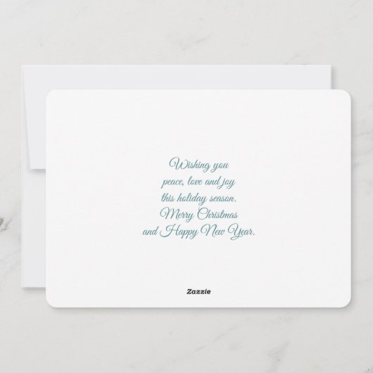 Cute Deer in Whimsical Forest Pattern Feestdagenkaart (Achterkant)