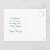 Cute Deer in Whimsical Forest Pattern Feestdagenkaart (Achterkant)