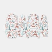 Cute Deer in Whimsical Forest Pattern Kerstmis Bedankdoosjes (Uitgevouwen)