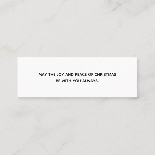 Cute Deer in Whimsical Forest Pattern Kerstmis Mini Visitekaartje (Achterkant)