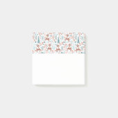 Cute Deer in Whimsical Forest Pattern Kerstmis Post-it® Notes (Voorkant)