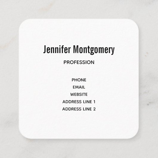 Cute Deer in Whimsical Forest Pattern Vierkante Visitekaartje (Achterkant)