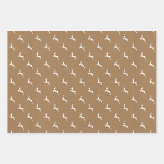 Cute Deer Kerstmis Inpakpapier Vel (Voorkant 2)