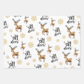 Cute Deer Kerstmis Inpakpapier Vel (Voorkant)