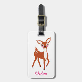 Cute Deer Kerstmis Kinder Bagagelabel