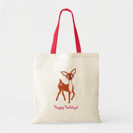 Cute Deer Kerstmis Tote Bag