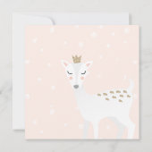 Cute Deer | Kinder winterdag Kaart (Achterkant)