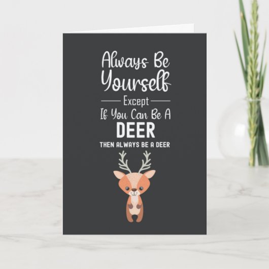 Cute Deer Lover Cards Wildlife Animal Forest Funny Kaart (Voorkant)