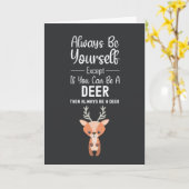 Cute Deer Lover Cards Wildlife Animal Forest Funny Kaart (Gele Bloem)
