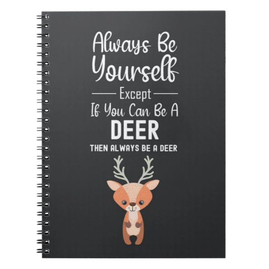 Cute Deer Lover Gifts Animals Wildlife Funny Humor Notitieboek (Voorkant)