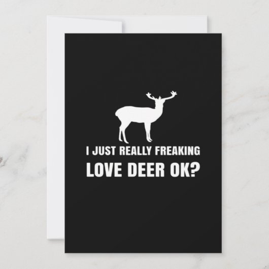 Cute Deer Lover Trendy Modern Aesthetic Feestdagenkaart (Voorkant)