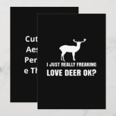Cute Deer Lover Trendy Modern Aesthetic Feestdagenkaart (Voorkant / Achterkant)