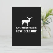 Cute Deer Lover Trendy Modern Aesthetic Feestdagenkaart (Staand voorkant)
