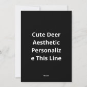 Cute Deer Lover Trendy Modern Aesthetic Feestdagenkaart (Achterkant)