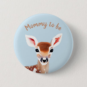 Cute Deer mama om Button te worden