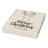 Cute Deer Merry kerst Rubberstempel (Stempel)