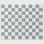 Cute Deer Merry Kerstmis Kinder Holiday Cadeaupapier (Vlak)