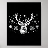 Cute Deer Merry Xmas Merry Christmas Happy New Yea Poster (Voorkant)