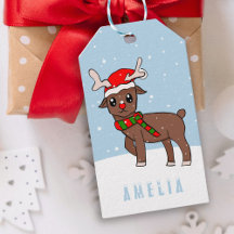 Cute Deer met Santa Hat Snow-Kind voor kerstmis